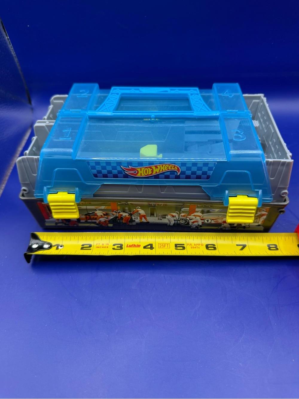 Hot Wheels Race Case Dual Launcher Storage Holds 12 Cars Blue Portable Case Only